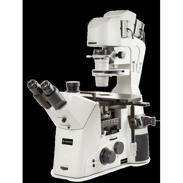 Euromex Microscopio invertito DI.1053-PLPHFi, trino, 100-400x, IOS, LED