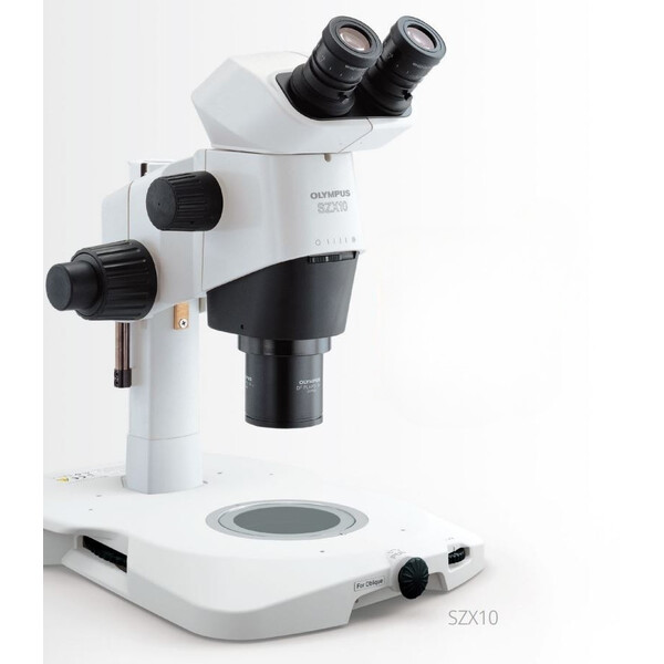 Evident Olympus Microscopio stereo zoom SZX10, binoculare, 10:1, 6,3-63x, 81 mm, SZX2-ILLTQ LED