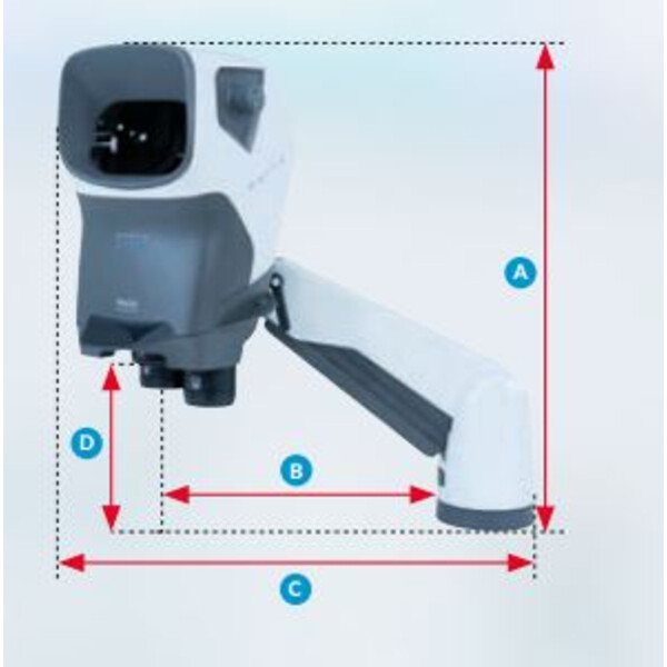 Vision Engineering Microscopio stereo MANTIS IOTA con "treppiede universale Verso" (senza obiettivi) SMI200