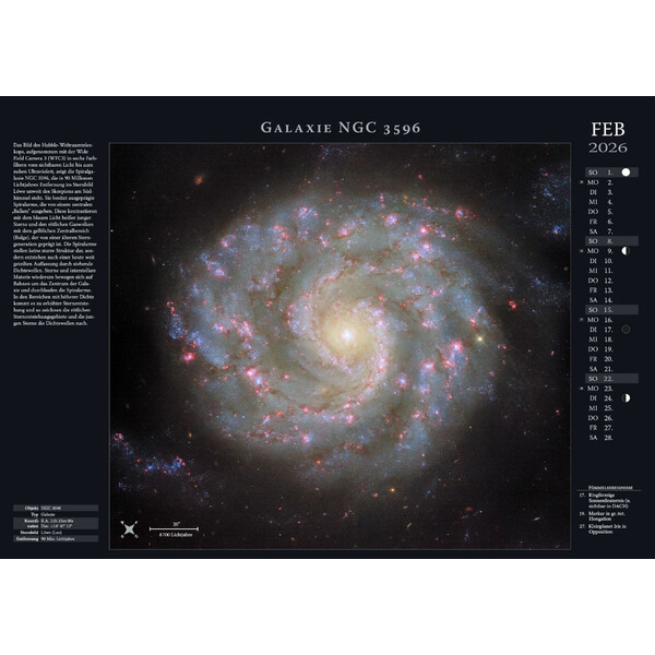 Astronomie-Verlag Calendario Weltraum-Kalender 2026