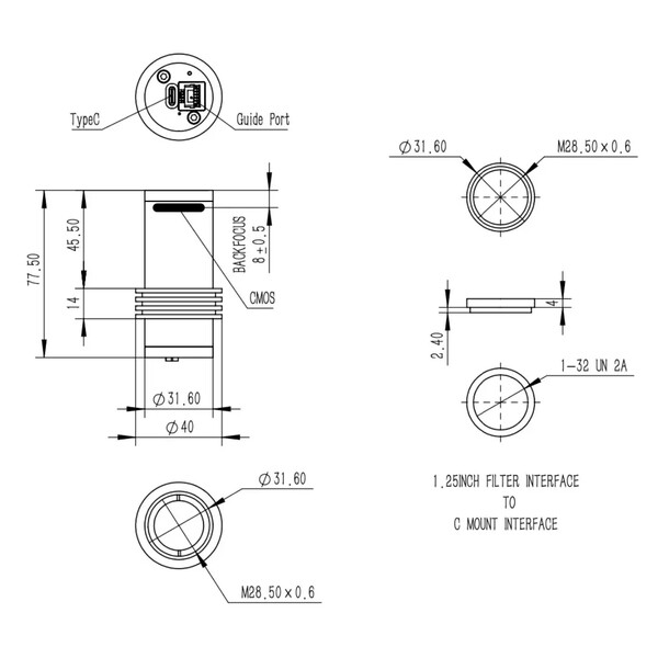 QHY Fotocamera 5III585M Mono
