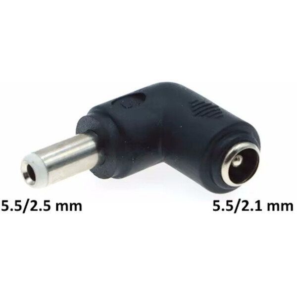 Pierro Astro Winkelstecker 5.5/2.1mm auf 5.5/2.5mm