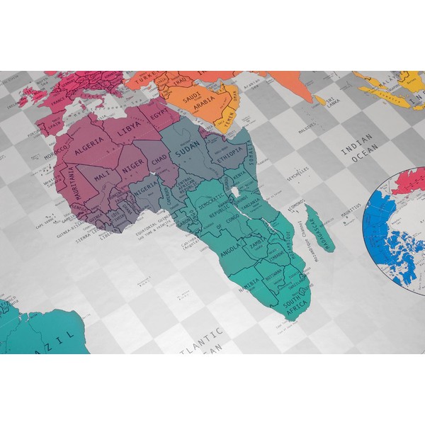 The Future Mapping Company Mappa del Mondo Planisfero Future Map blu-smeraldo-rosa-giallo
