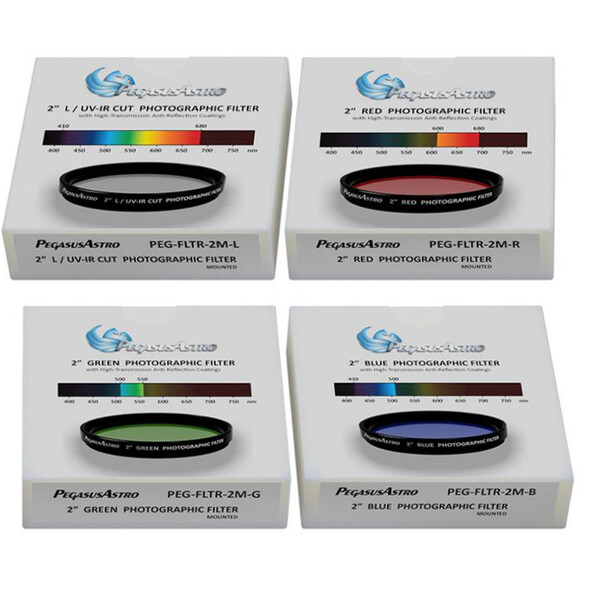 PegasusAstro Ruota filtro Indigo + filtro LRGB da 2"