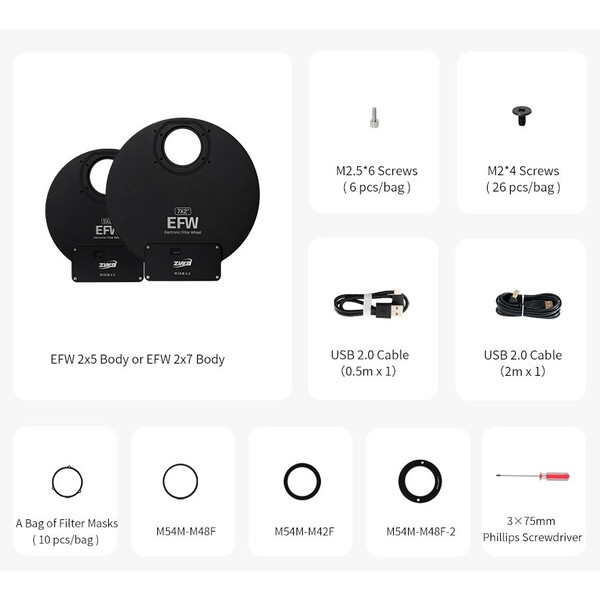 ZWO Ruota portafiltri EFW 5x 2"