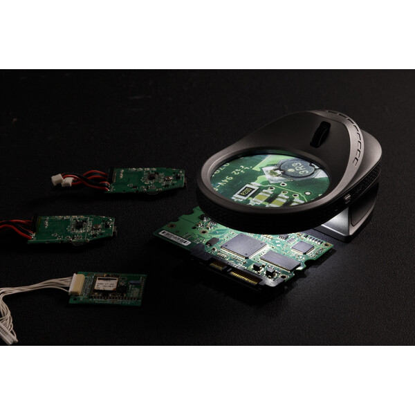FPS Lente d`ingrandimento elettronica Micro Mouse – Zoom da 5x a 10x, fotocamera, luce UV e display da 2,8"