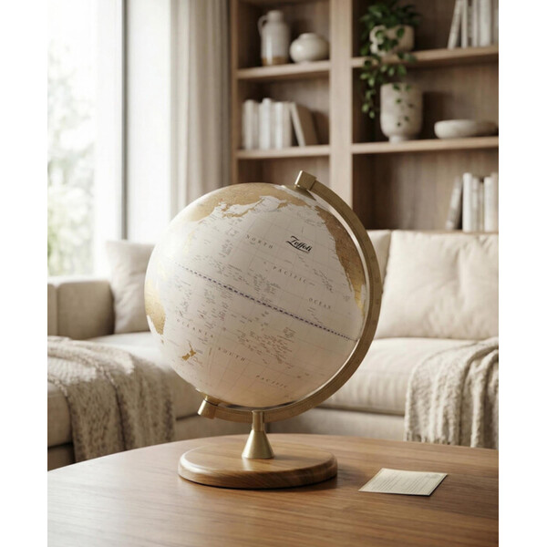 Zoffoli living Globo James Cook Oro/Bianco 33 cm