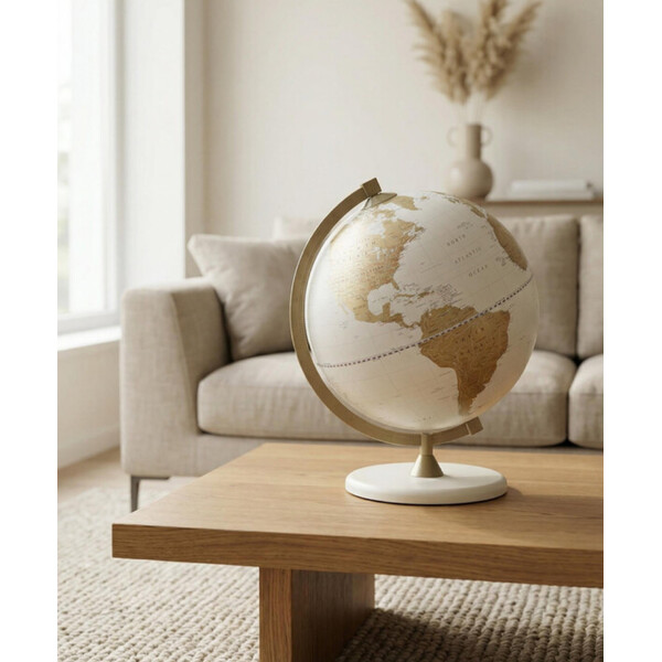 Zoffoli living Globo James Cook Oro/Bianco 33 cm