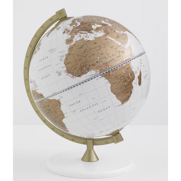 Zoffoli living Globo James Cook Oro/Bianco 33 cm