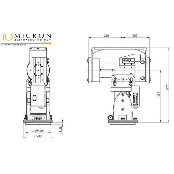 10Micron Montatura AZ 2000 HPS Combi