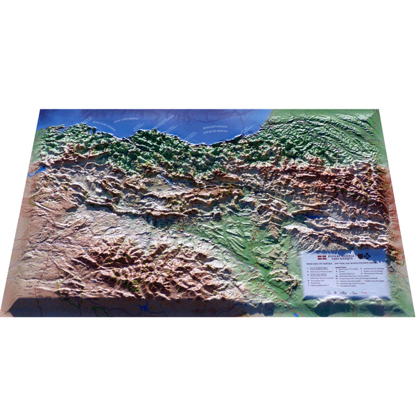3Dmap Mappa Regionale Pay Basque (Euskal Herria 61 x 41 cm)