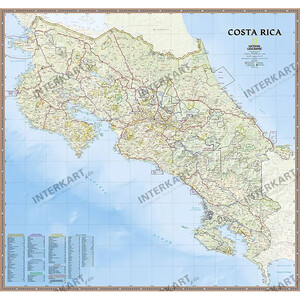 National Geographic Mappa Costa Rica (96 x 91 cm)