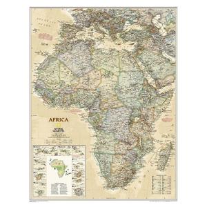 National Geographic Mappa Continentale Carta antica dell'Africa