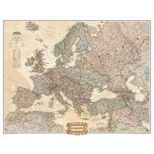 National Geographic Mappa Continentale Carta antica dell'Europa in 3 parti