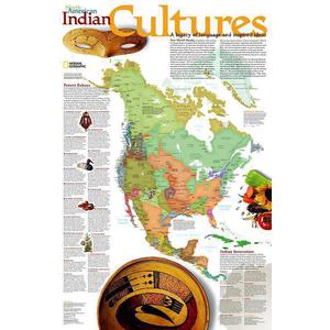 National Geographic Carta continentale Culture indiane