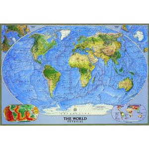 National Geographic Mappa del Mondo Planisfero fisico grande