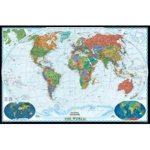 National Geographic Mappa del Mondo Planisfero politico decorativo grande laminato