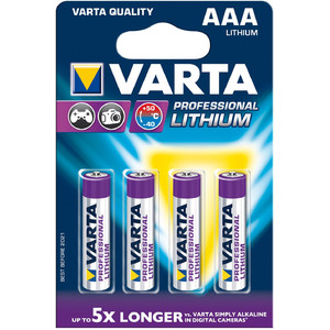 Varta Micro (AAA) batterie al litio Professional - pacco da quattro