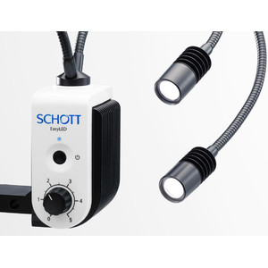 SCHOTT EasyLED Plus doppio spot, sistema illuminazione con alimentatore