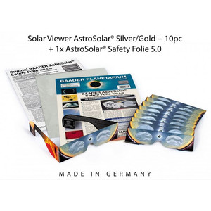 Baader Set di filtri solari: 10 occhiali AstroSolar® argento/oro e 1 pellicola AstroSolar