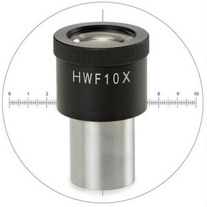 Euromex BS.6010-CM, HWF 10x/20 mm with 10/100 micrometer and cross hair for Ø 23 mm tube (bScope)