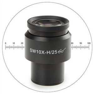 Euromex 10x/25 mm SWF, micrometro, Ø 30 mm, DX.6010-M (Delphi-X)