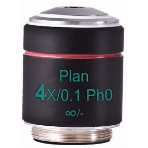 Motic Obiettivo PL Ph, CCIS, plan, achro phase 4x/0.10, w.d.12.6mm Ph0 (AE2000)