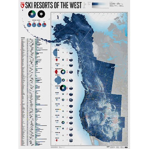 Marmota Maps Mappa Regionale Ski Resorts of the West