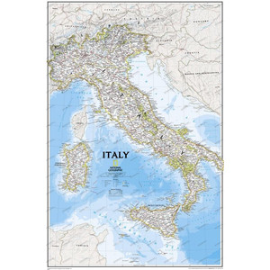 National Geographic Mappa Italy corkboard framed (silver)