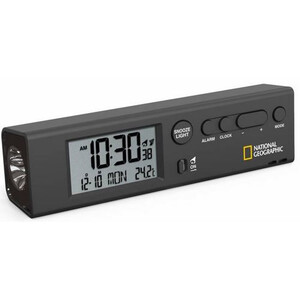 National Geographic Orologio World Time Clock with Temperature and Flashlight