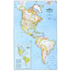 National Geographic Mappa Continentale Nord e Sud America, politica (laminata)