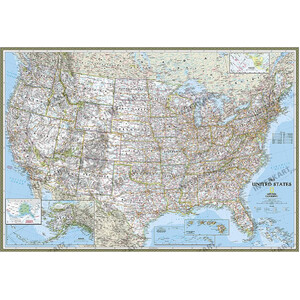 National Geographic Mappa Carta degli USA politica (111 x 77 cm)