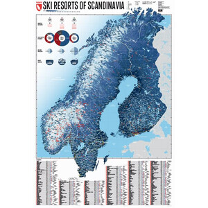 Marmota Maps Mappa Regionale Ski Resorts of Scandinavia