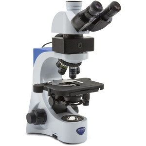 Optika Microscopio Mikroskop B-383LD, trino, FL-LED, blue filter, N-PLAN, IOS, 40x-1000x