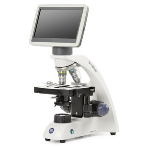 Euromex Microscopio BioBlue, BB.4220-LCD, schermo LCD da 7 pollici, obiettivi SMP 4/10/S40x, DIN, 40x - 400x, 10x/18, LED, 1W, tavolo a croce