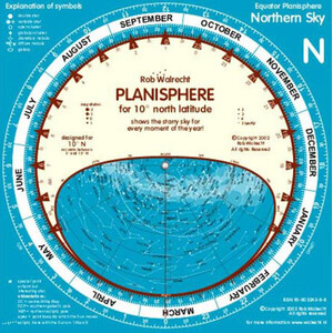 Rob Walrecht Carta Stellare Planisfero 0° Equatore 25cm