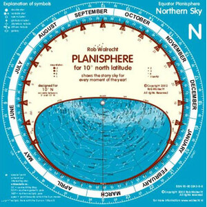 Rob Walrecht Carta Stellare Planisphere 0° Equator 25cm