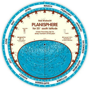 Rob Walrecht Carta Stellare Planisphere 20°S 25cm