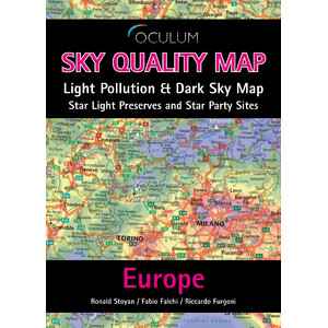 Carte des continents Oculum Verlag Sky Quality Map Europe