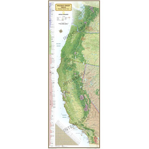 National Geographic Mappa Regionale Pacific Crest Trail (46 x 122 cm)