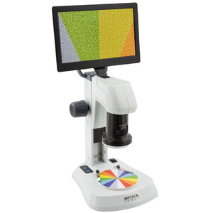 Optika, Microscopio, SFX-85V, Zoom digitale, monitor da 9", 8x-54x, LED, Luce trasmessa e riflessa