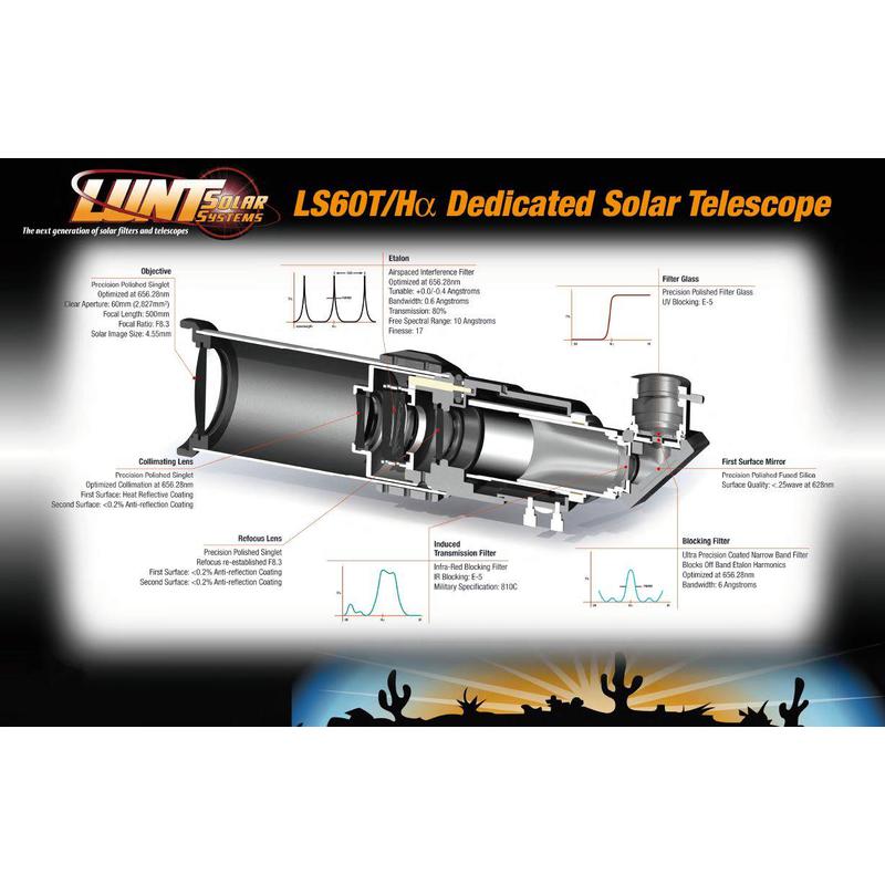 Lunt Solar Systems Telescopio Solare Lunt ST 60/500 LS60T Ha B1200 C OTA