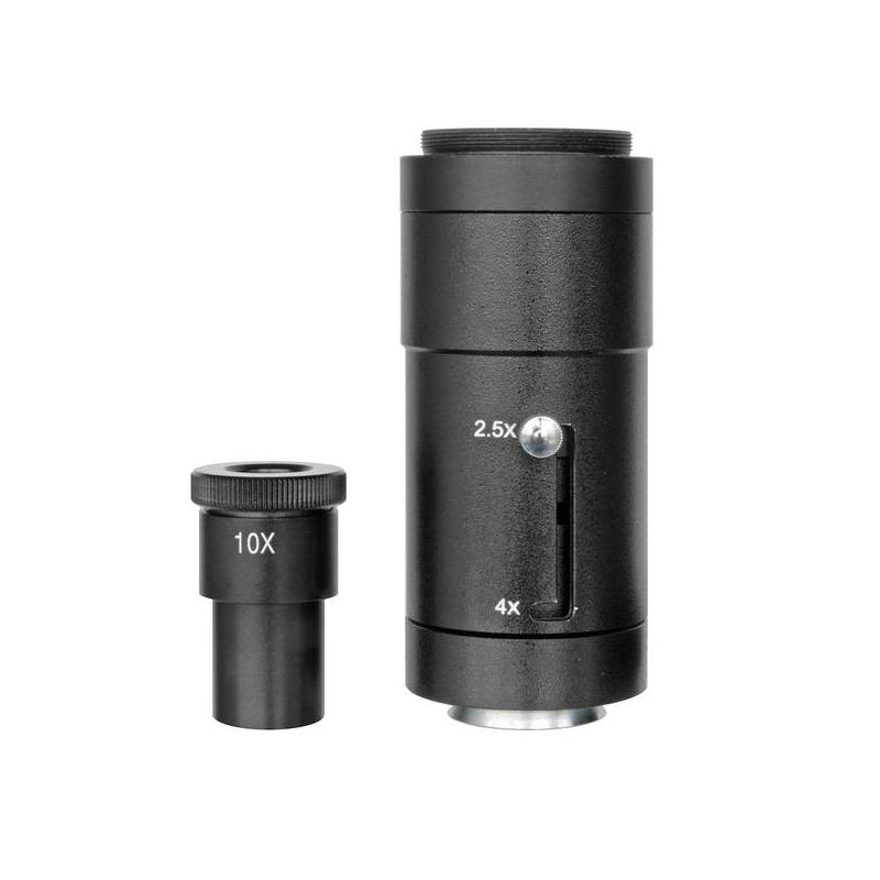 Bresser Adattore Fotocamera Adattatore fotografico 2,5x/4x con adattatore oculare fotografico 10x per microscopio Science