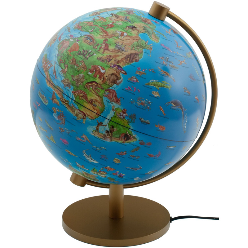 Stellanova Mappamondo illuminato per bambini DinoZ mondo preistorico 28cm