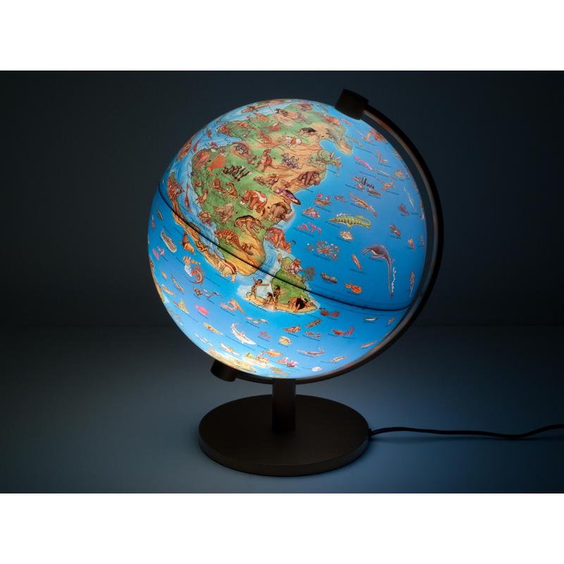 Stellanova Mappamondo illuminato per bambini DinoZ mondo preistorico 28cm