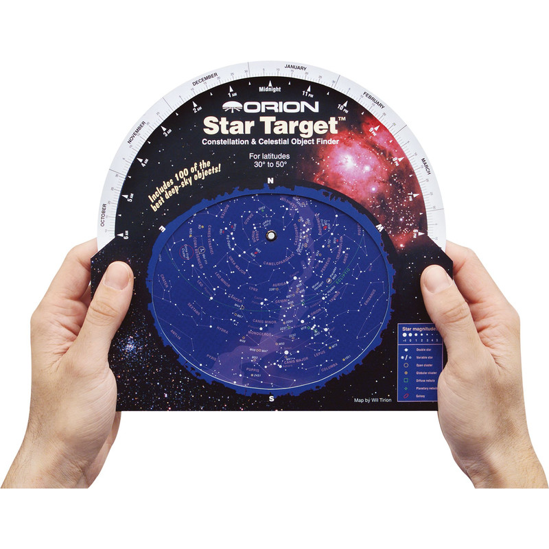 Orion Carta Stellare Star Target Planisphere 30-50 degree north