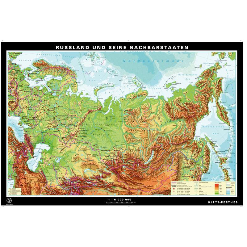 Klett-Perthes Verlag Mappa Russia, fisica/politica (ABW)