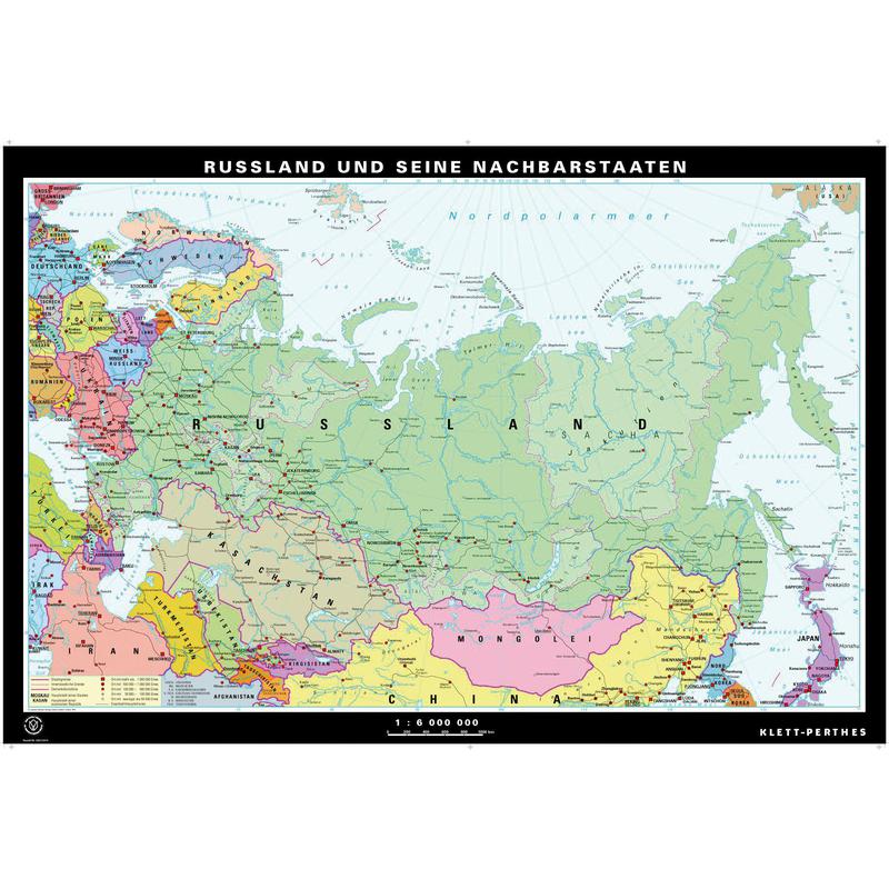 Klett-Perthes Verlag Mappa Russia, fisica/politica (ABW)