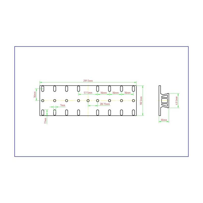 William Optics Piastra coda di rondine attacco Vixen, versione lunga