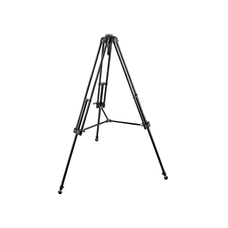 Manfrotto Treppiede Aluminio 547B treppiedi  video con culla 60mm e gambe a doppio tubo